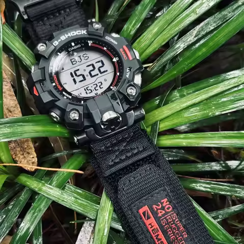 Hemsut Super Rugged Nylon Watch Band for G-Shock GW9500 Replacement Straps Black ( NO Watches)