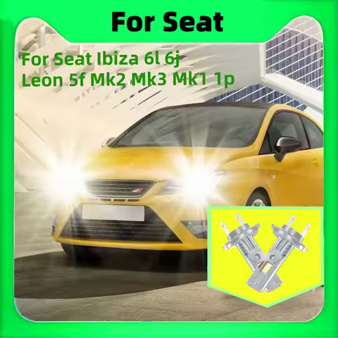 2x H7 Led Headlight 30000LM High Bright Canbus Car Bulbs 6000K Fog Lights Diode Lamp For Seat Ibiza 