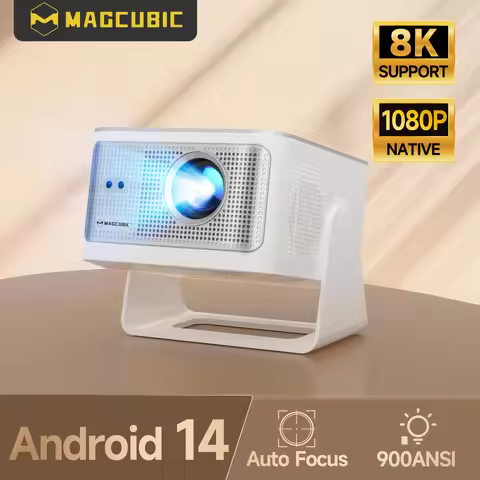 Magcubic 900ANSI Android 14 Projector Auto Focus Support 8K Native 1080P With Wifi6 BT5.4 Allwinner 