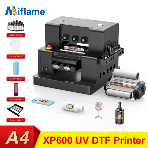 A4 UV Flatbed Printer For Epson XP600 UV DTF Printing Machine A4 UV DTF Sticker Printer For Pen Wood