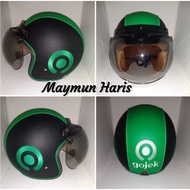 New gojek embroidered motif adult retro bogo helmet