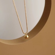 Kalung Titanium Rantai Biji lada Wanita / Kalung Wanita Liontin Bola Pasir