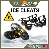 🏕️READY STOCK🏕️Ice Gripper Hiking Cleats Anti-slip Shoes Spikes Crampons Snow Shoes 8 Nails Ice Grip