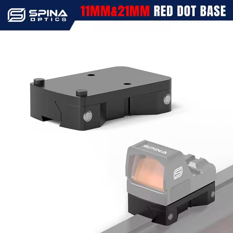 SPINA OPTICS Picatinny/Dovetail 21&11mm Rail Red Dot Base Fit S-FR HS407C/507C Red Dot Mount AR15 Ac