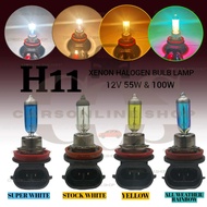 COS 1Pc 2cs H11 Car Xenon Ultra Super White White Yellow All Weather 4300K Bright Halogen H11 Bulb H