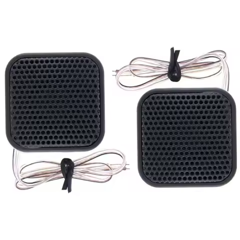 1 pair Universal 500W Car Tweeters 91dB Square Loudspeaker Loud ABS Small Square Speaker Car