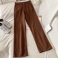 CELANA JEANS LOOSE HIGHWAIST WANITA / KULOT JEANS CASUAL