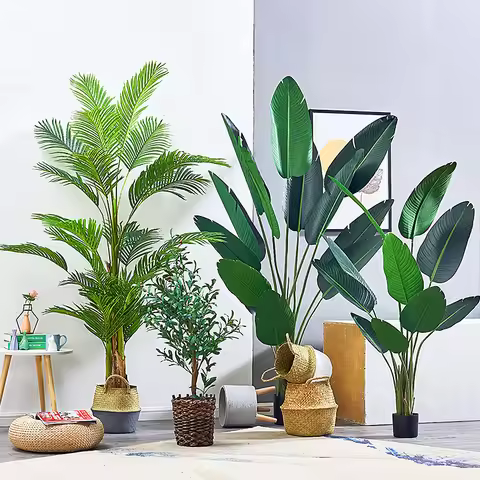 86-120cm Artificial Large Plant Traveler Banana Green Plant Wedding Indoor Plant Potted Outdoor Gard