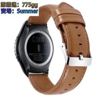 適用于華為 watch2錶帶 手錶錶帶 華米手錶瘋馬皮20MM s2 真皮錶帶10435