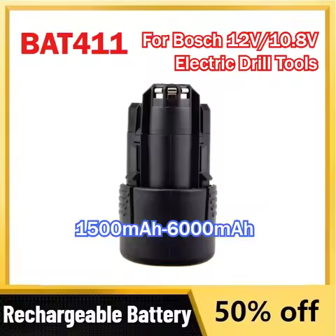 BAT411 1500mAh-6000mAh Battery for Bosch 12V 10.8V GDR/GSR/GWI/GSB/GOP/GLI/GOS/GSC/GWB/GSA 10.8-LI E