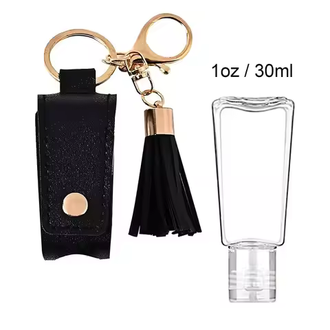 Universal Leakproof Hand Sanitizer Bottle Portable Keychain Empty Travel Bottle Leather Hand Sanitiz
