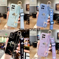 Casing Oppo A77S Case Oppo A39 Case Oppo A53 Case Oppo A54 Case Oppo A54S Case Oppo A57 Case Oppo A16 Cover Oppo A16S Case Oppo A16E Case Oppo A16K Case Oppo A1K Soft Silicone New Maple Leaf Wrist Band Phone Case With Rope