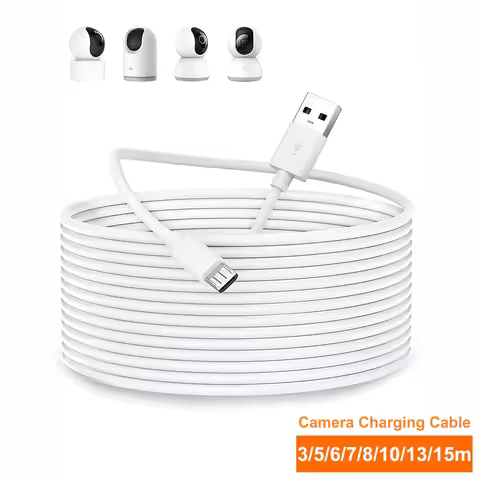 3~13m Micro USB Extension Cable For Xiaomi MI 360 ° Home Safety Camera 2K Pro, MI 360 ° (1080P) secu