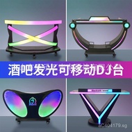 Acrylic DJ Mixer led Portable Party Iron Art DJ Bar Table DJ Station with Lighting KTV Nightclub pri