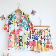 ชุดนอน Muslin Pajamas Collection Muslin pet รุ่น Tropical Fiest (N3324 T3324) | ชุดนอนชุดเที่ยว