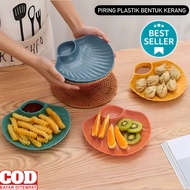 Plastic Shell Plates 2-in-1 Shell-Shaped Plates for Cakes and Breads Unique Viral Plate/s Shell-Shap
