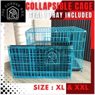 COLLAPSIBLE PET CAGE TEAL XL XXL FOLDABLE CRATE DOG CAT RABBIT DOG CAGE FOLDABLE CAGE