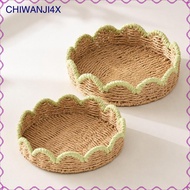 [chiwanji4x] 2x Delicate Storage Box Stackable Multipurpose Organizer Bin Decorative Organizer Tray 