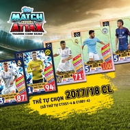 Player Card Printed Match Attax 2017-18 European Cup of Your Choice (STT CTXS1-4 & C1001-4)