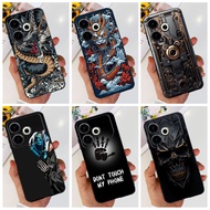 Tecno Pova 6 Neo Cool Dragon Pattern Phone Casing Pova6 Neo 4G Black Silicone Soft Case