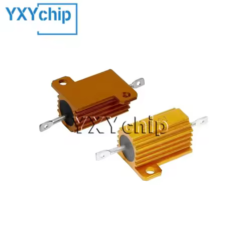 1PcS RX24 25W Aluminum Power Metal Shell Case Wirewound Resistor 820R 910R 1K 1.5K 1.8K 2K 2.2K 2.4K