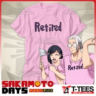 T-TEES - Sakamoto Days - RETIRED Pink - Anime Cosplay T-Shirt 3XL 5XL T-Shirt Men Oversized T Shirt 