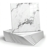 10pcs Marble Peel And Stick Waterproof Shower Wall Panels, Peel And Stick Backsplash Tile, PVC Wall 