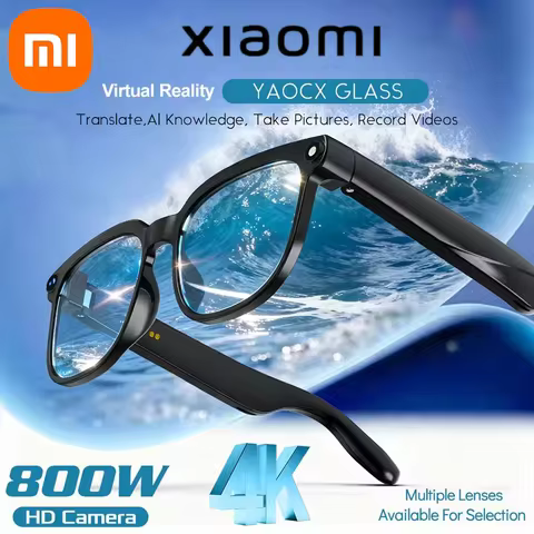 Xiaomi 4K AI Glasses 800W Camera Color-Changing Smart Translation Glasses Photo Video Recording Wate