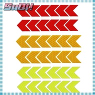 SUQI 36Pcs Strong Reflective Arrow Decals, Reflective Material 4*4.5cm Safety Warning Stripe Adhesive Decals, Arrow Red + Yellow + Green Car Trunk Rear Bumper Guard Stickers