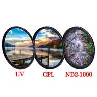 Knightx UV CPL Polarizing Variable Adjustable Nd8 Nd16 ND Nd1000 Camera Lens Filter 49Mm 52Mm