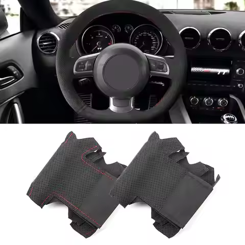 For Audi A3 S3 (8P) 2008-2012 TT TTS (8J) TTRS 2006-2014 R8 42 2007-2015 Hand-stitch Car Steering Wh