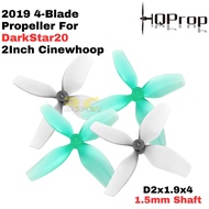 HQProp D2X1.9X4 2Inch 51mm 1.5mm Shaft 4 Blade Propeller (2pairs/4pcs) For GEPRC Darkstar20 Cinewhoo