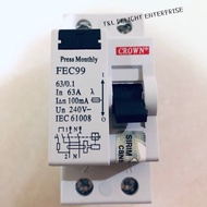 CROWN ELCB 2P 40A/63A 100mA