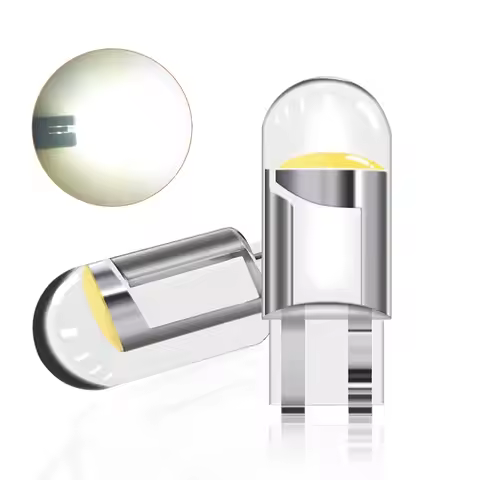 2Pcs Durable COB Chip T10 W5W 921 LED Bulb 12V Clear Lens White Car Tail Parking Indicator Lamp Auto