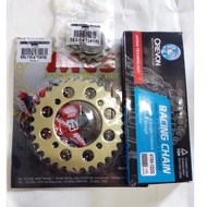 SPOKET SET 415 GOLD YAMAHA SRL115 / SRL115 FI (14T TO16T)(33T TO 36T)( CHAIN + SPOKET)
