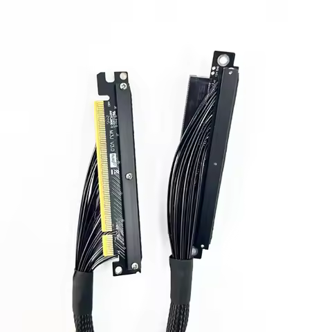 2025 New Dual Reverse Riser Cable 90/180 Degree Vertical Extention Cable PCIe 4.0 x16 GPU Extender f