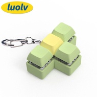 LUOLV Fidget Keychain, Keys Button Relief Stress Finger Keyboard Cap, Multi-Color DIY Keyboard 3/4 K