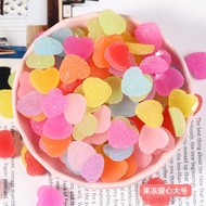 50Pcs 11mm/16mm Heart/Star Shaped Nail Resin Charms Candy Designs Nail Art Flatback Rhinestone For C