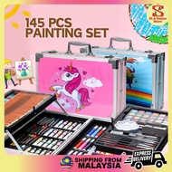145PCS Watercolor Drawing Art Set Aluminum Case Painting Pen Stationery Set Watercolor Pens Crayon M