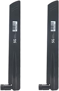Kqcibz 2 Pcs 3G 4G 5G Antenna 600-6000MHz 18DBi Gain SMA Male for Wireless Network Card WiFi Router