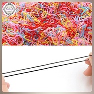 GG 1000pcs Girls Colourful Disposable Rubber Band Elastic Hair Bands  Children Ponytail Holder Bands