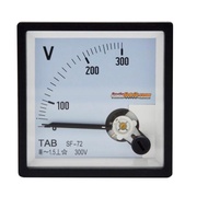 Tab Voltmeter 72x72 (ANALOG) - 300V AC