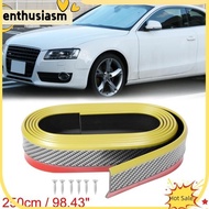 ENT Car Front Bumper Lip Splitter Universal Fit Rubber Skirt Protector Strip Compatible With Cars Trucks SUV Front Lip