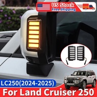 For 2024 2025 Land Cruiser LC250 Prado 250 Rearview Mirror Steering Indicator Light Blind Spot Caust