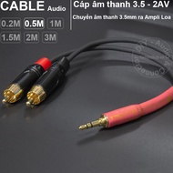 Dây 3.5 ra RCA DIY 0.2M đến 3M - Cáp 3.5mm ra 1 hoa sen Soundking OFC 4N