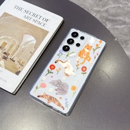 Cats Flowers for Samsung 24 Ultra Case S26 Ultra S25 S24 Plus S23 FE S22 S21 S20 Dustproof  Casing S