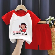 BAJU KEMERDEKAAN KAOS ANAK 17 AGUSTUS SETELAN MERDEKA UMUR 1-8 TAHUN