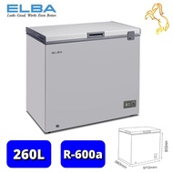 Elba 260L Chest Freezer Chest Freezer Fridge Refrigerator EF-E2620(GR) Grey Colour Furnish 5 Year Motor Warranty