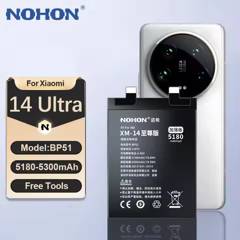 NOHON BP51 BP4Q BP4R Battery For Xiaomi 14 Ultra 14Pro Batteries For Mi 11T 11i 12T 12S 12X 13T 13 L