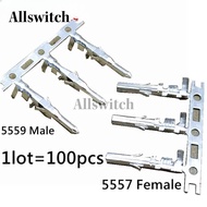 100Pcs 4.2mm 5557 & 5559 Series Male & Female Terminal Pins for PC ATX/PCI-E/EPS Power Supply Cable 